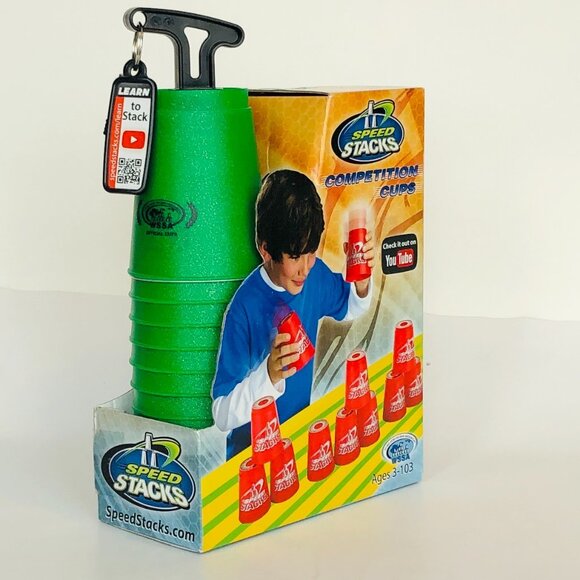 Speed Stacks Competition Cups Authentic Stacking Set -Metallic Green Brand New - Picture 4 of 12